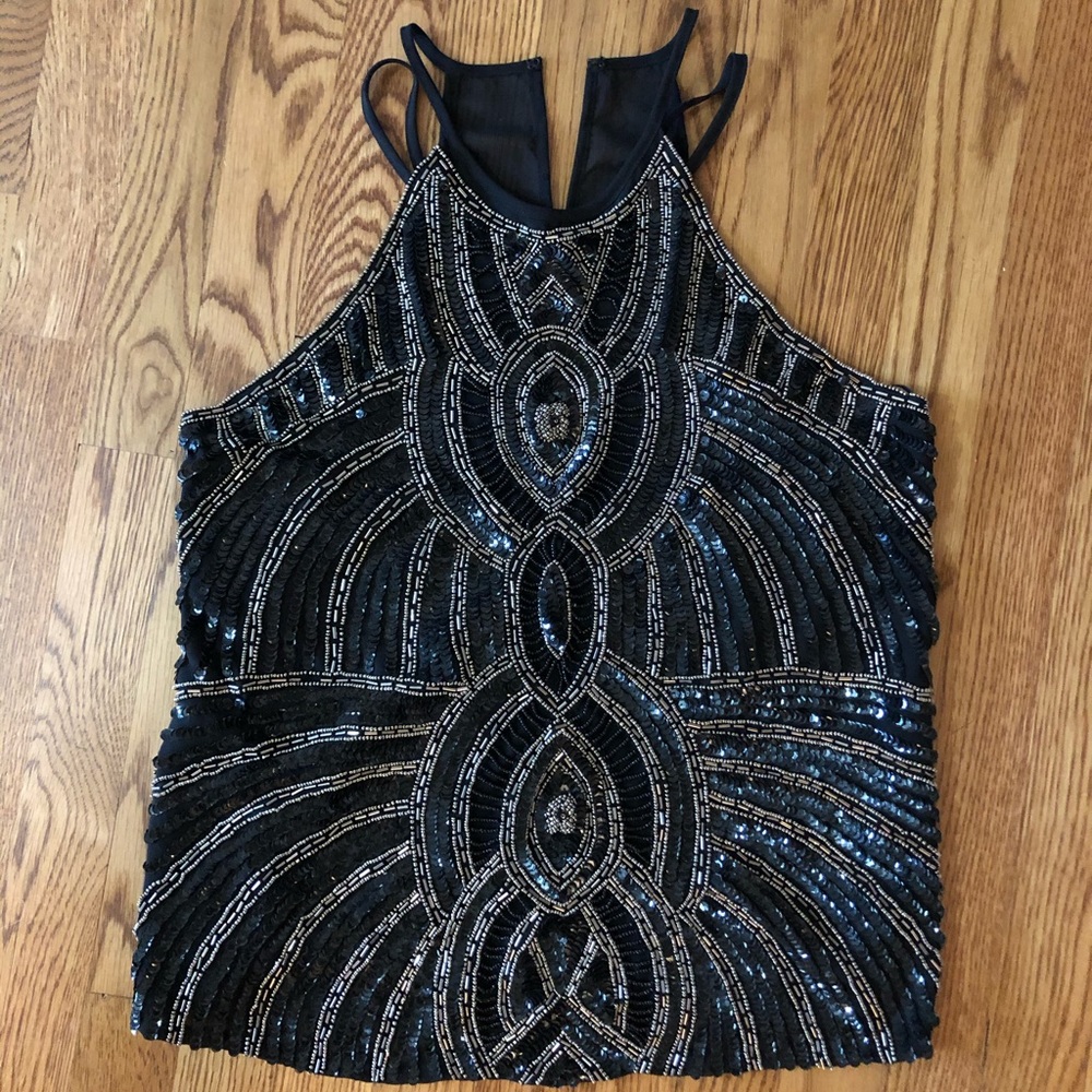 Parker | Black Beaded Top